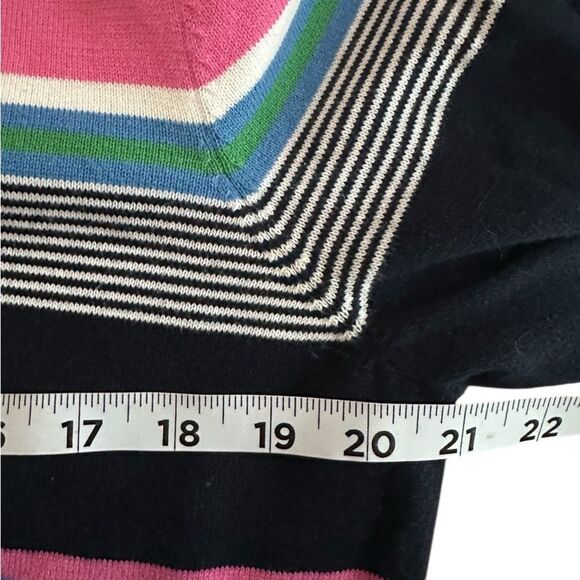 Jones New York Sport Womens Blue Pink Striped Zip Up Hoodie. Size Large - Picture 5 of 6